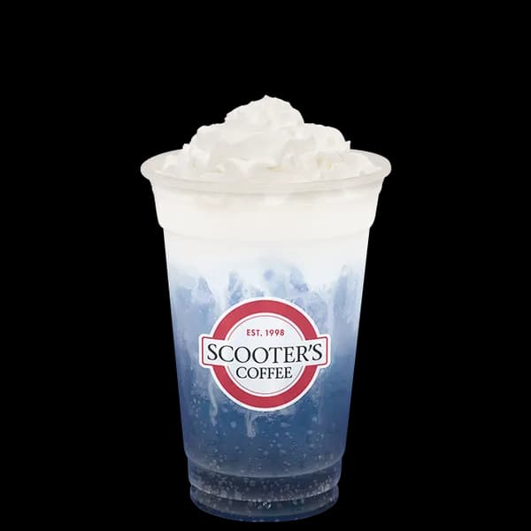 Apocalypse Sparkling Float from Scooter's Coffee (official product photo)