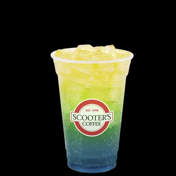 Aquamarine Red Bull Infusion from Scooter's Coffee (official product photo)