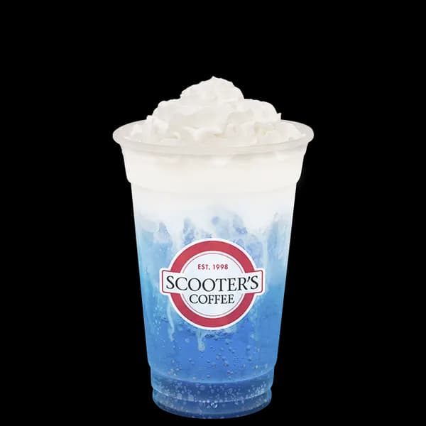 Aquamarine Sparkling Float from Scooter's Coffee (official product photo)