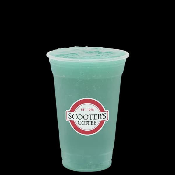 Official Scooter's Coffee photo used for Blended Aquamarine Red Bull Infusion (also used for Blended Red Bull Infusion)