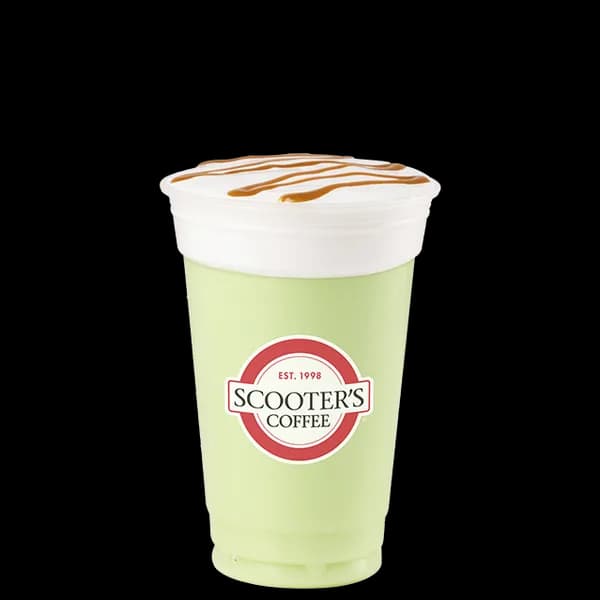 Blended Caramel Apple Red Bull Infusion from Scooter's Coffee (official product photo)