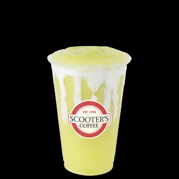 Blended Green Ghoul Red Bull Infusion from Scooter's Coffee (official product photo)