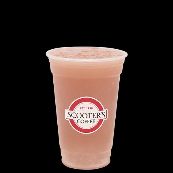 Blended Peach Wave Red Bull Infusion from Scooter's Coffee (official product photo)