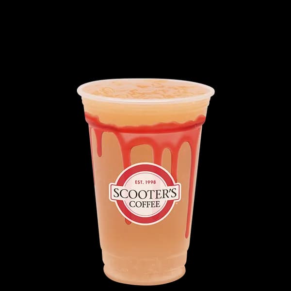 Blended Strawberry Horizon Red Bull Infusion from Scooter's Coffee (official product photo)