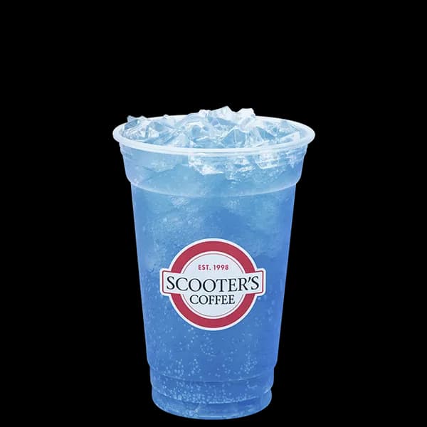 Official Scooter's Coffee photo used for Blue Raspberry Sparkling Soda (also used for Aquamarine Sparkling Soda)