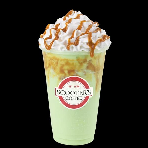 Caramel Apple Shake from Scooter's Coffee (official product photo)