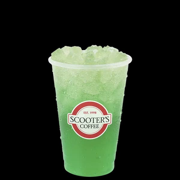 Electric Lime Red Bull Infusion from Scooter's Coffee (official product photo)