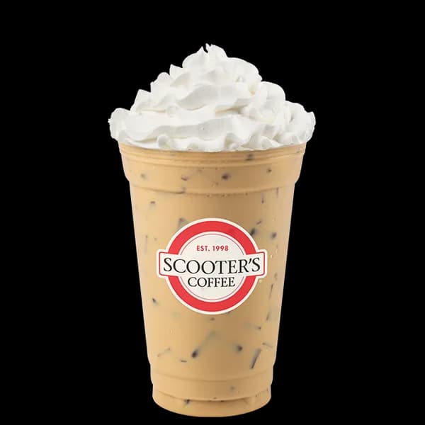 Iced Autumn Caramel Swirl from Scooter's Coffee (official product photo)