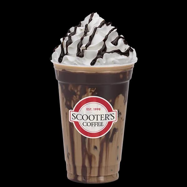Iced Fudgelicious Latte from Scooter's Coffee (official product photo)