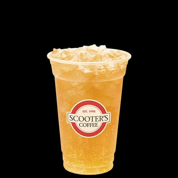 Orange Velvet Sparkling Soda from Scooter's Coffee (official product photo)