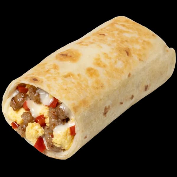Spicy Sausage Burrito from Scooter's Coffee (official product photo)