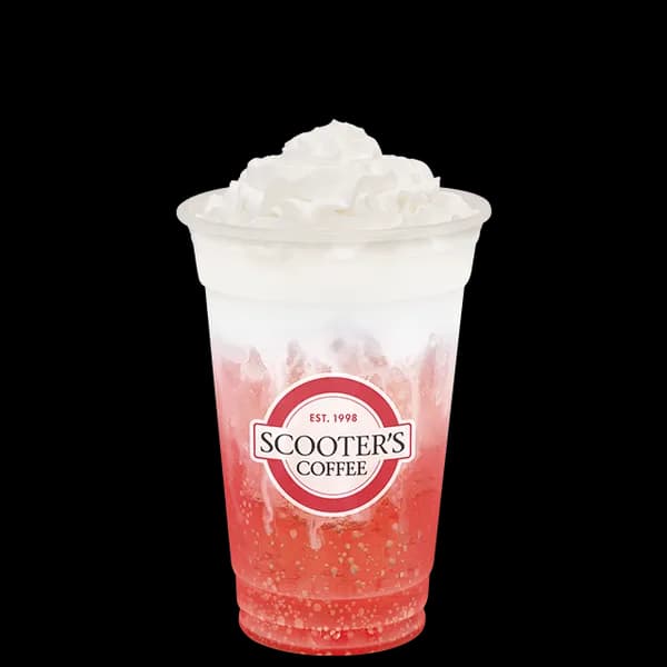Strawberry Horizon Sparkling Float from Scooter's Coffee (official product photo)