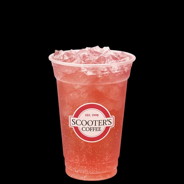 Strawberry Horizon Sparkling Soda from Scooter's Coffee (official product photo)