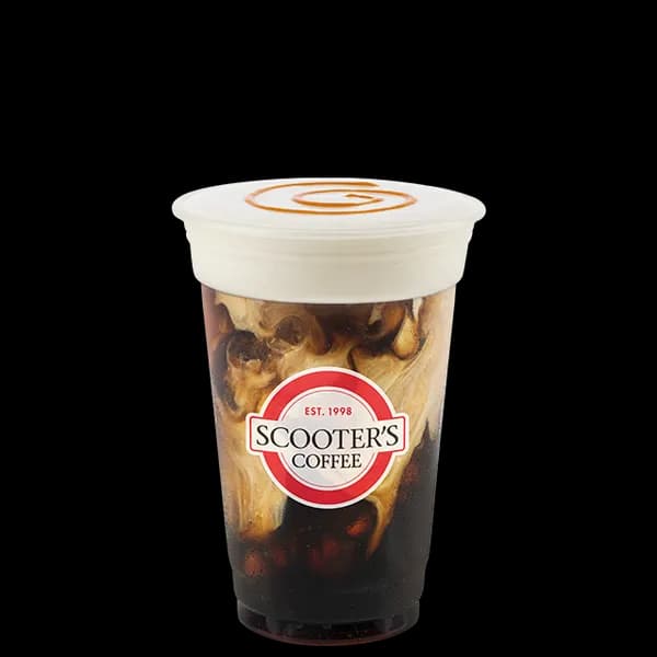 Caramelicious Crème Cold Brew from Scooter's Coffee (official product photo)