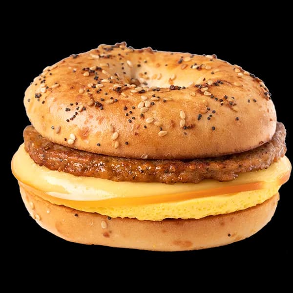 Everything Bagel Sandwich from Scooter's Coffee (official product photo)