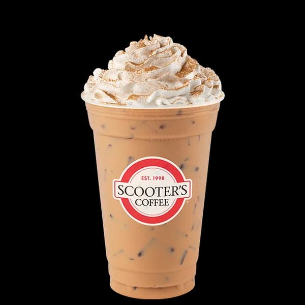 Iced Pumpkin Spice Latte from Scooter's Coffee (official product photo)