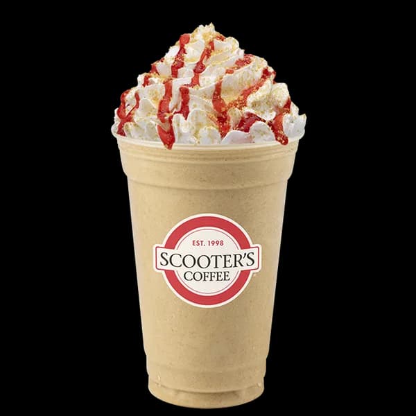 Strawberry Shortcake Blender from Scooter's Coffee (official product photo)