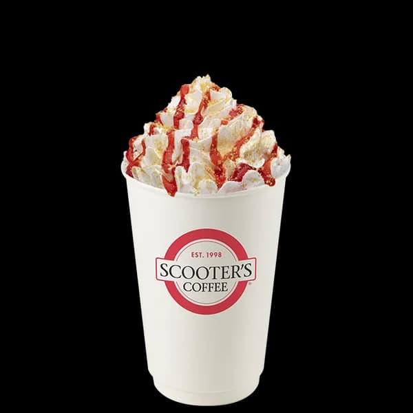 Strawberry Shortcake Latte from Scooter's Coffee (official product photo)
